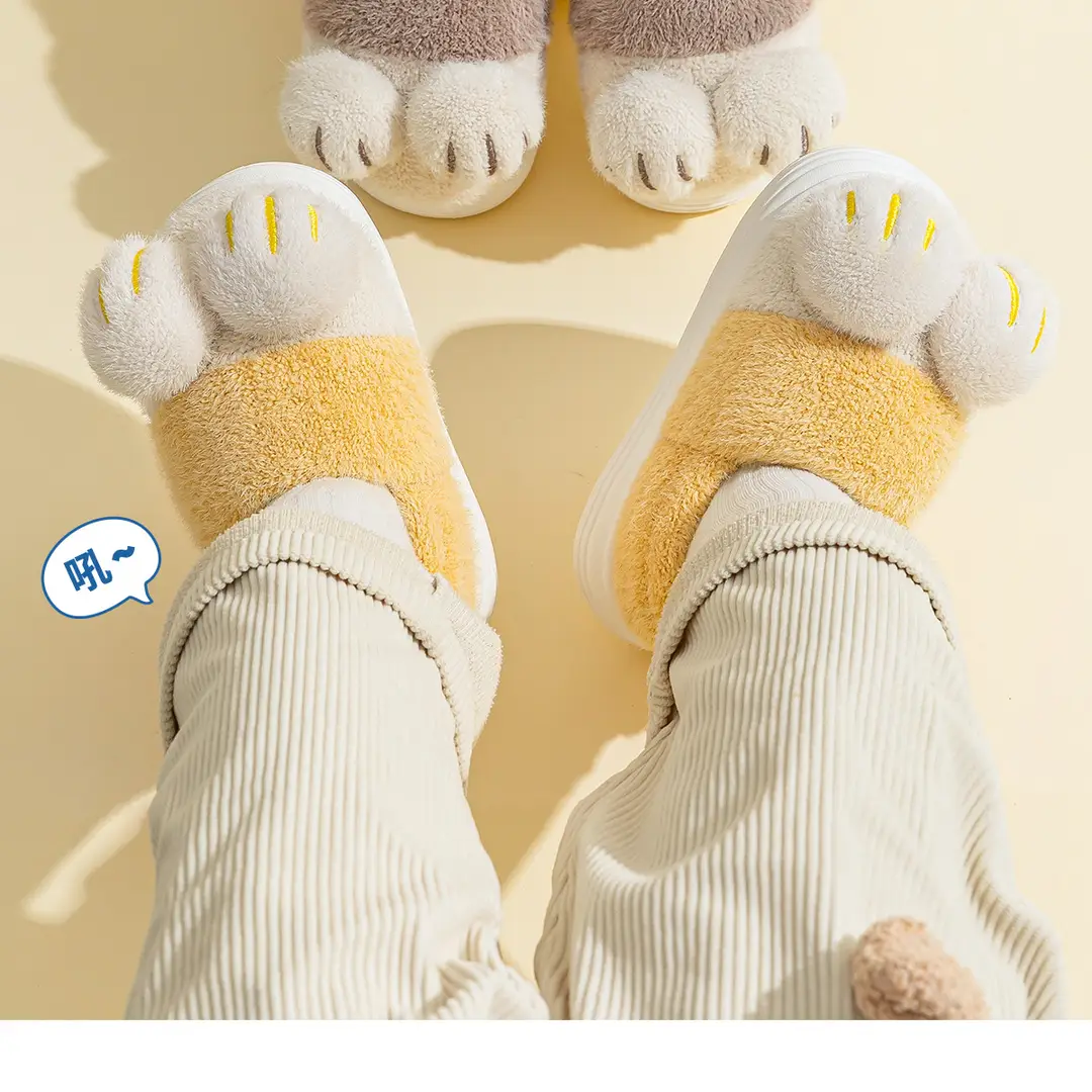 Children's Cotton Slippers Boys Winter New Home Warm Bag with Cotton Shoes Girls Parent-child Cartoon Cotton Slippers for Women — feature 19