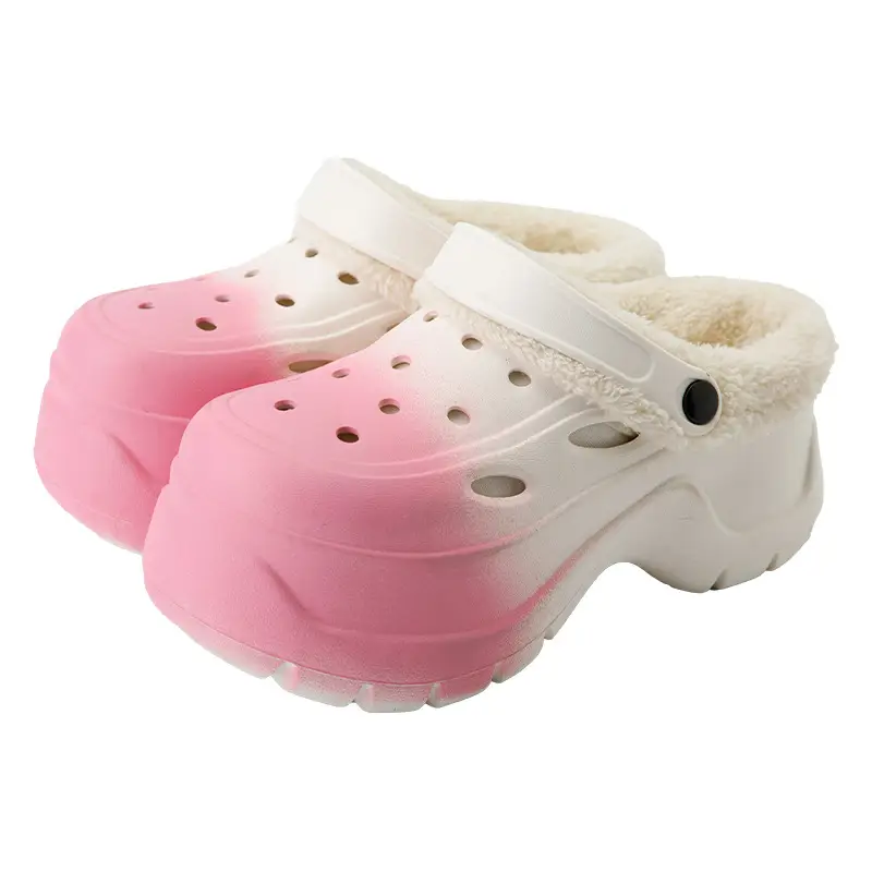 Women's Fleece Lined Hole Shoes Winter Warm Slippers