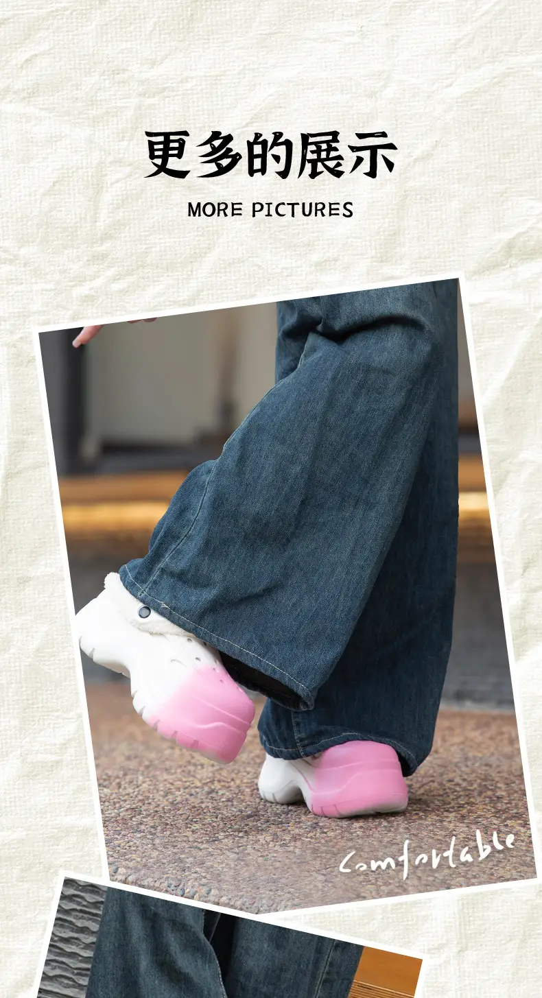 Women's Fleece Lined Hole Shoes Winter Warm Slippers — feature 8