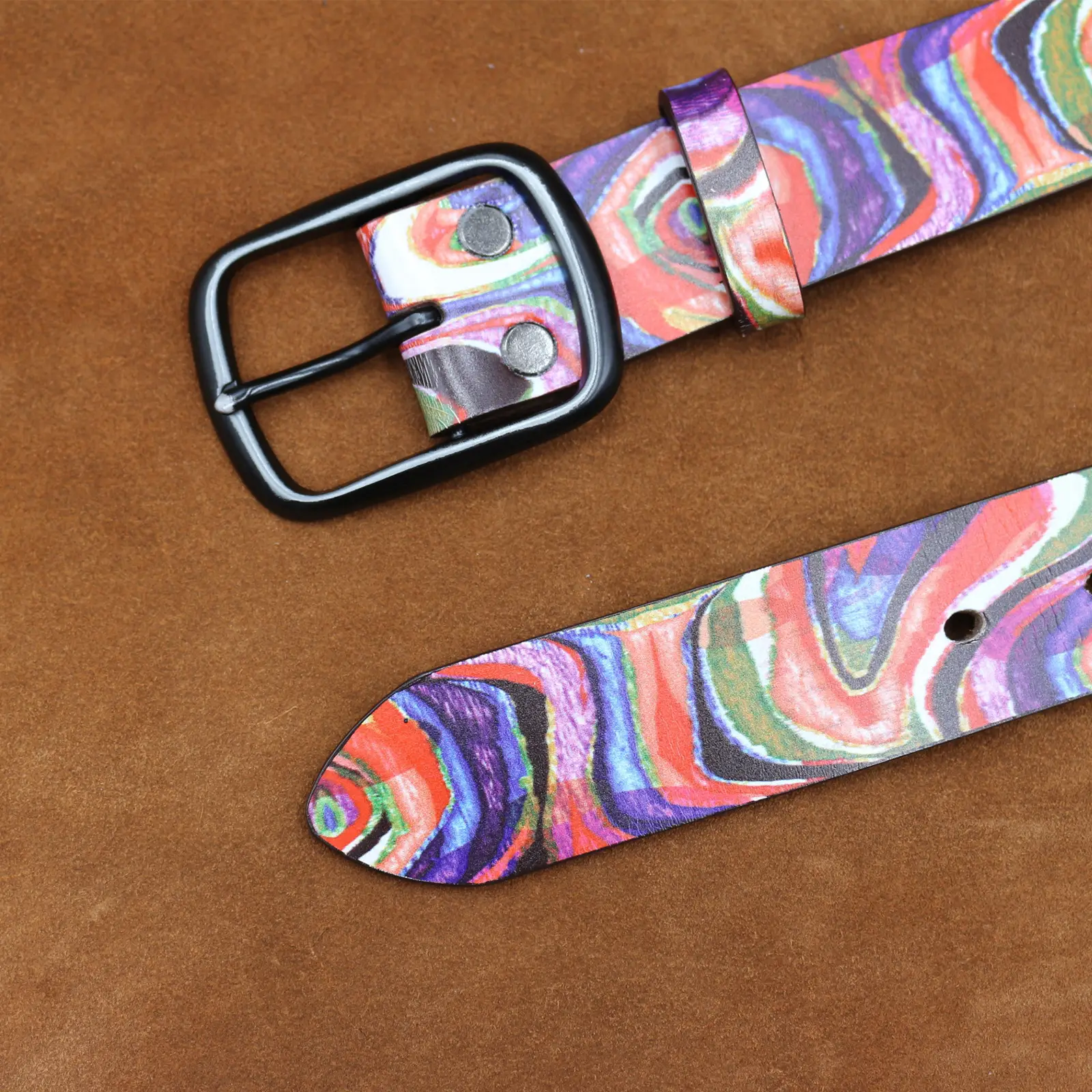 Vintage Rainbow Printed Belt for Women - Image 3