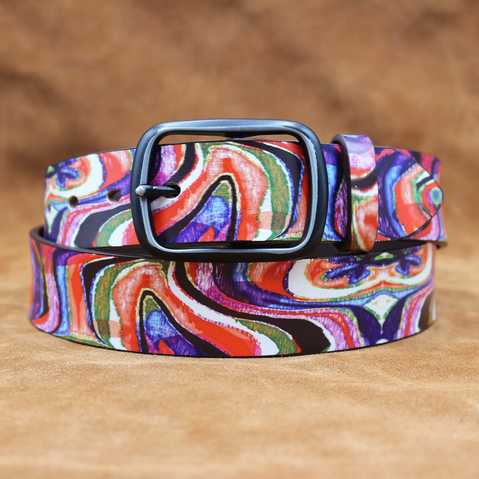 Vintage Rainbow Printed Belt for Women — feature 2