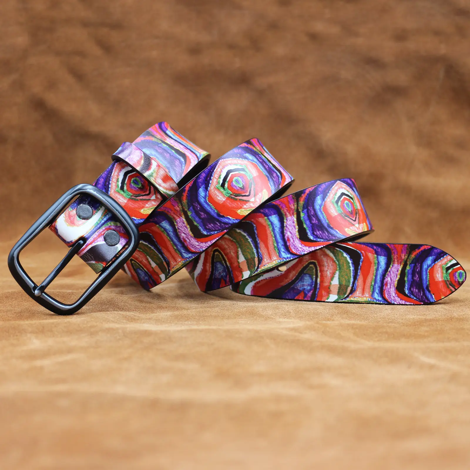 Vintage Rainbow Printed Belt for Women — feature 4