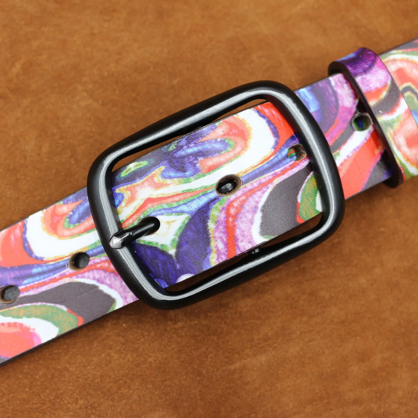 Vintage Rainbow Printed Belt for Women — feature 7