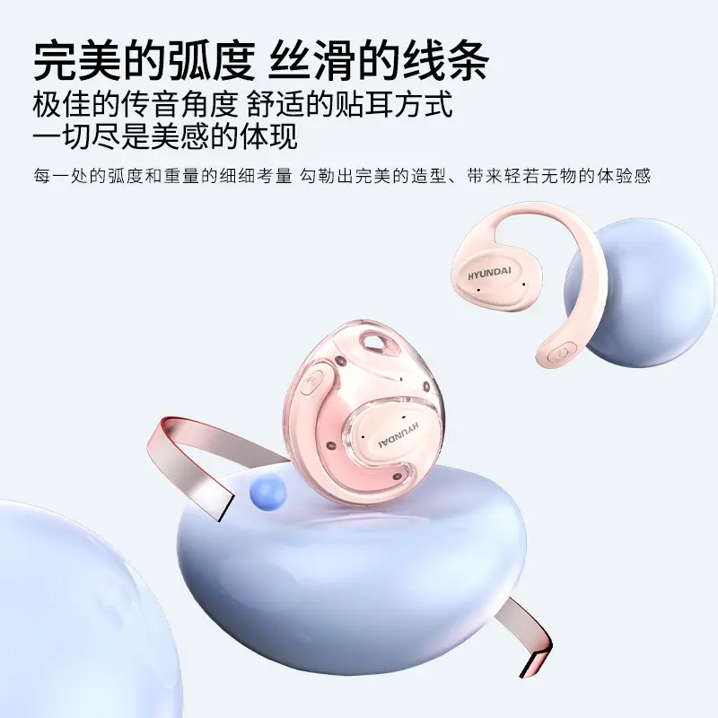 Pink Wireless Bluetooth Ear Hooks for Sports - Image 6