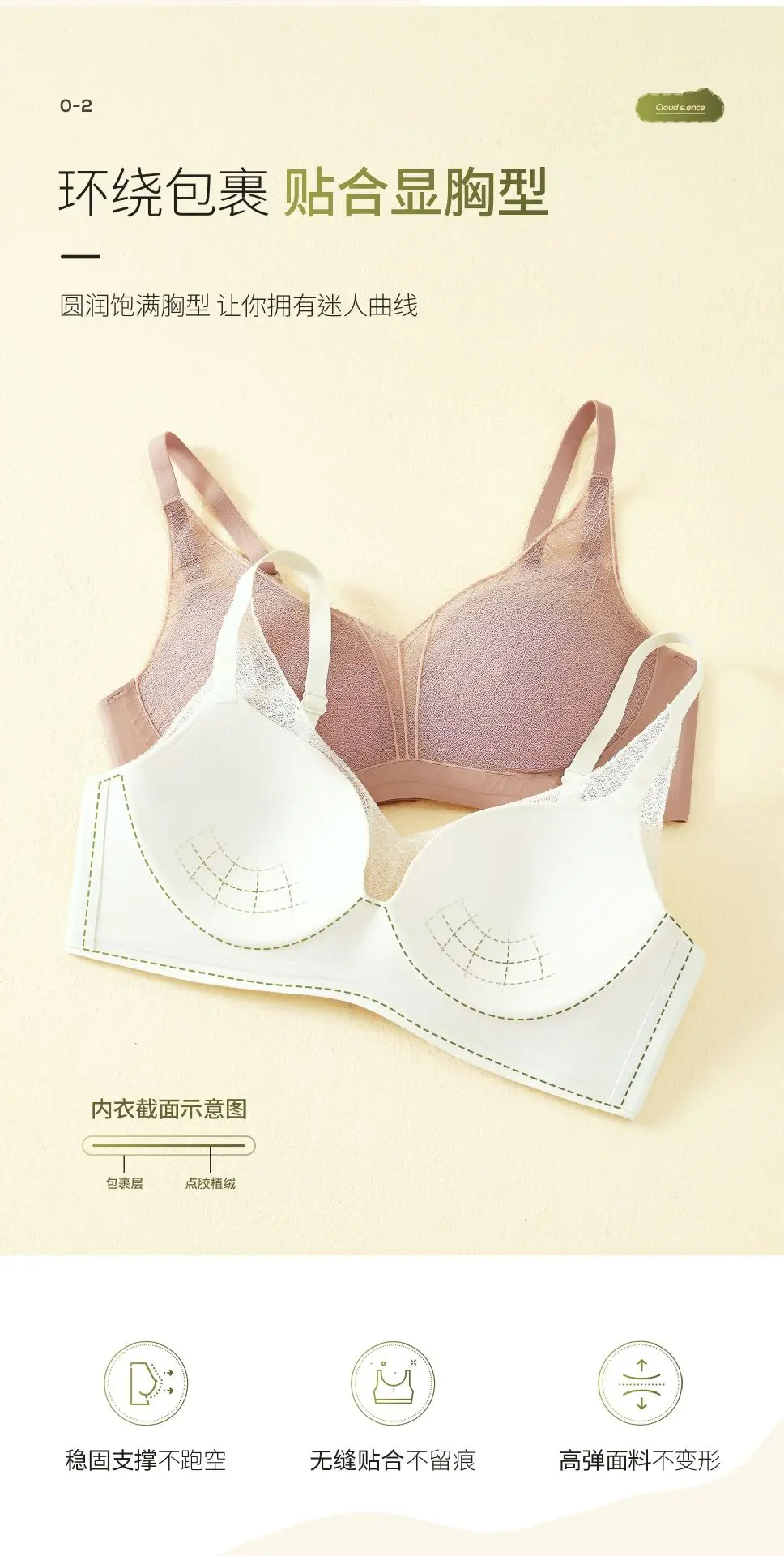 Mulberry Silk Push Up Bra for Women — feature 5