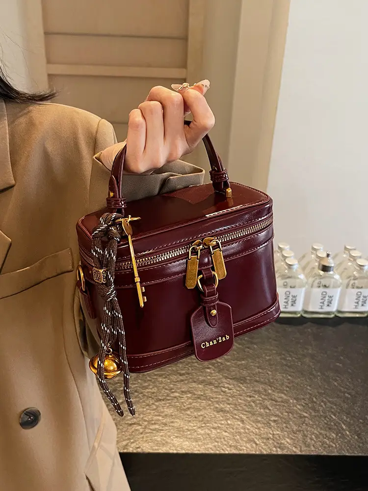 2024 Vintage Brown Square Bag for Women - Image 9