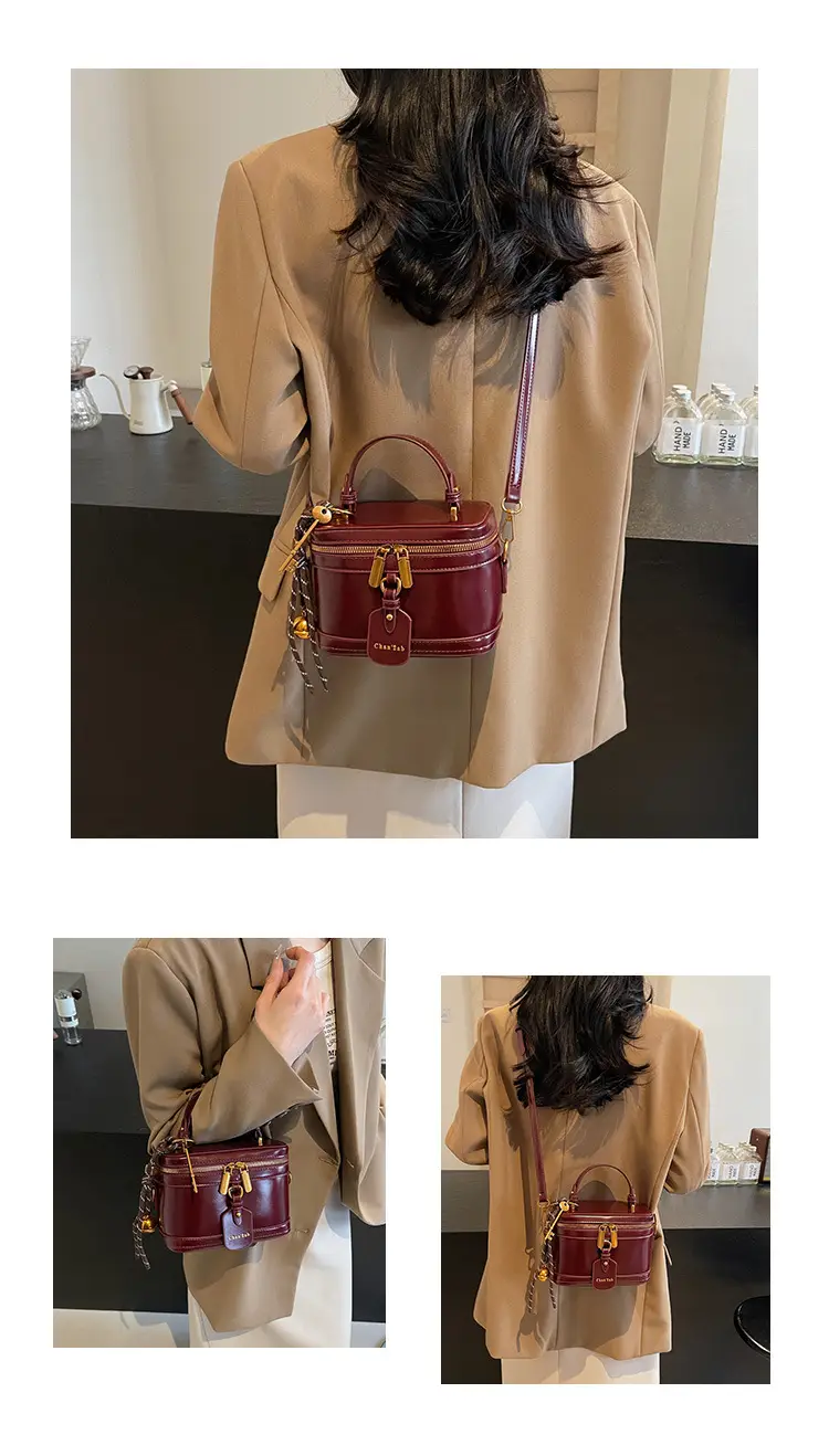 2024 Vintage Brown Square Bag for Women — feature 13