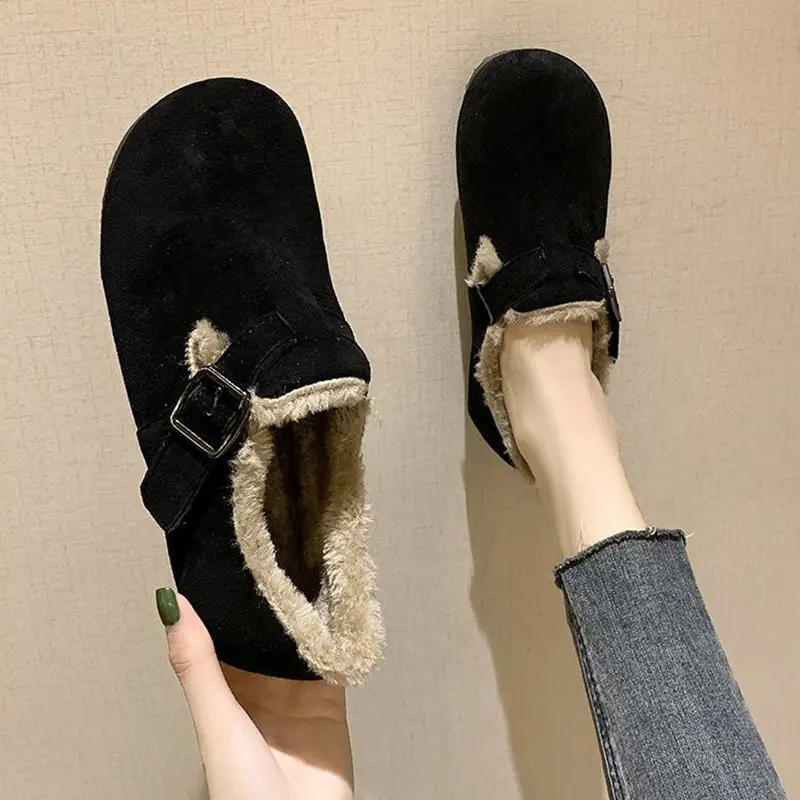 Women Fleece Lined Short Snow Boots Brown Winter - Image 6