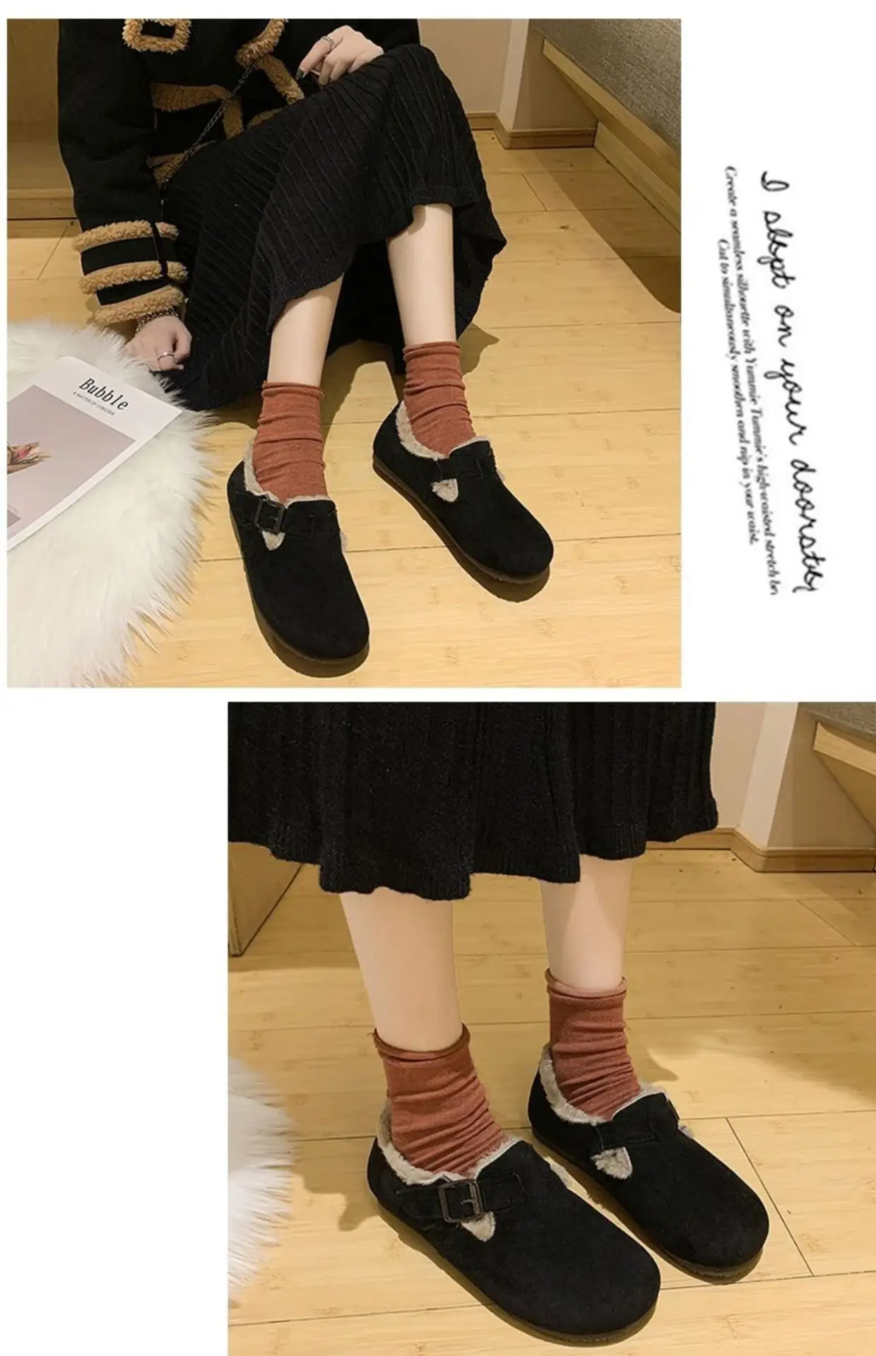 Women Fleece Lined Short Snow Boots Brown Winter — feature 10