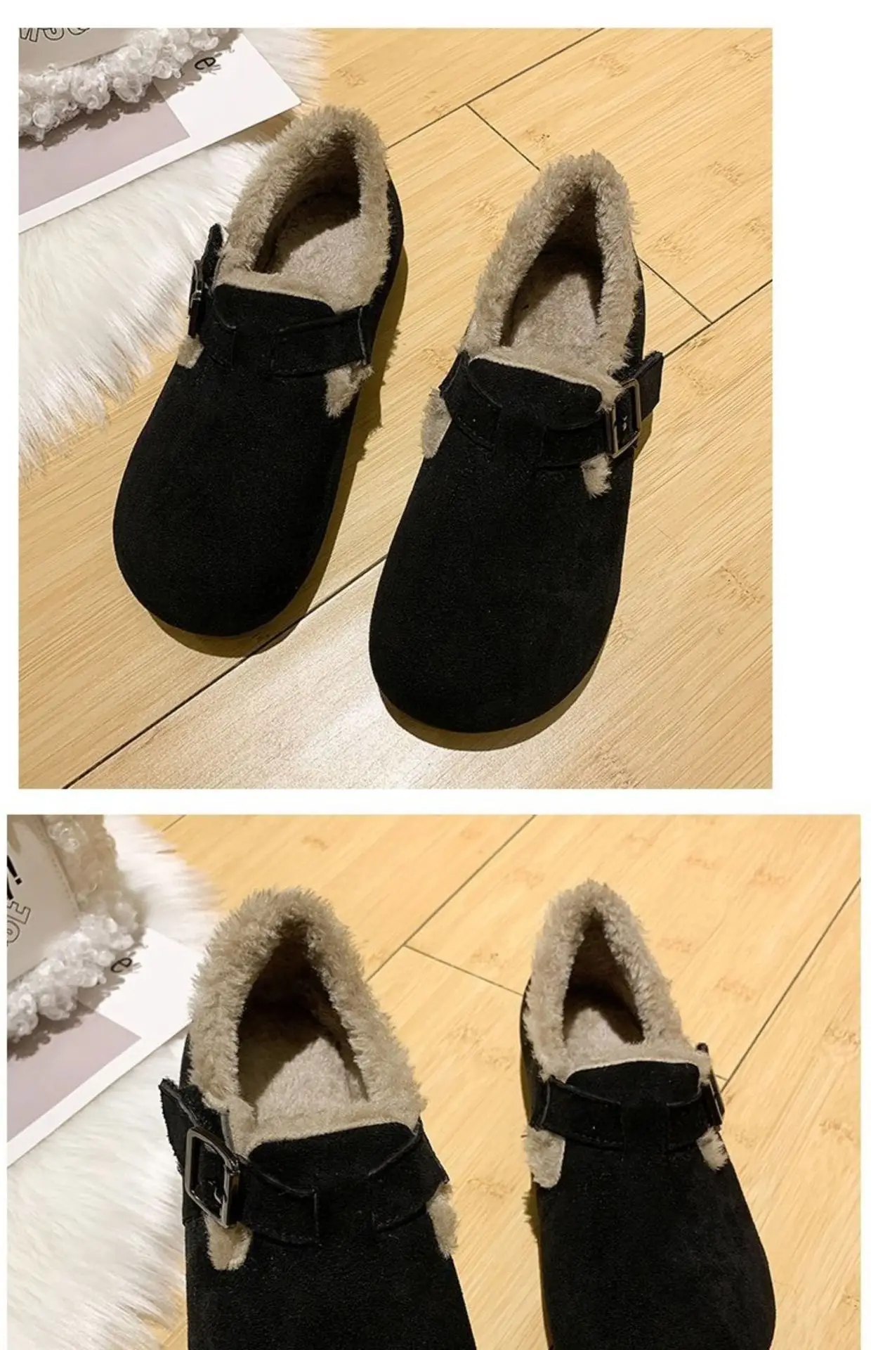 Women Fleece Lined Short Snow Boots Brown Winter — feature 31