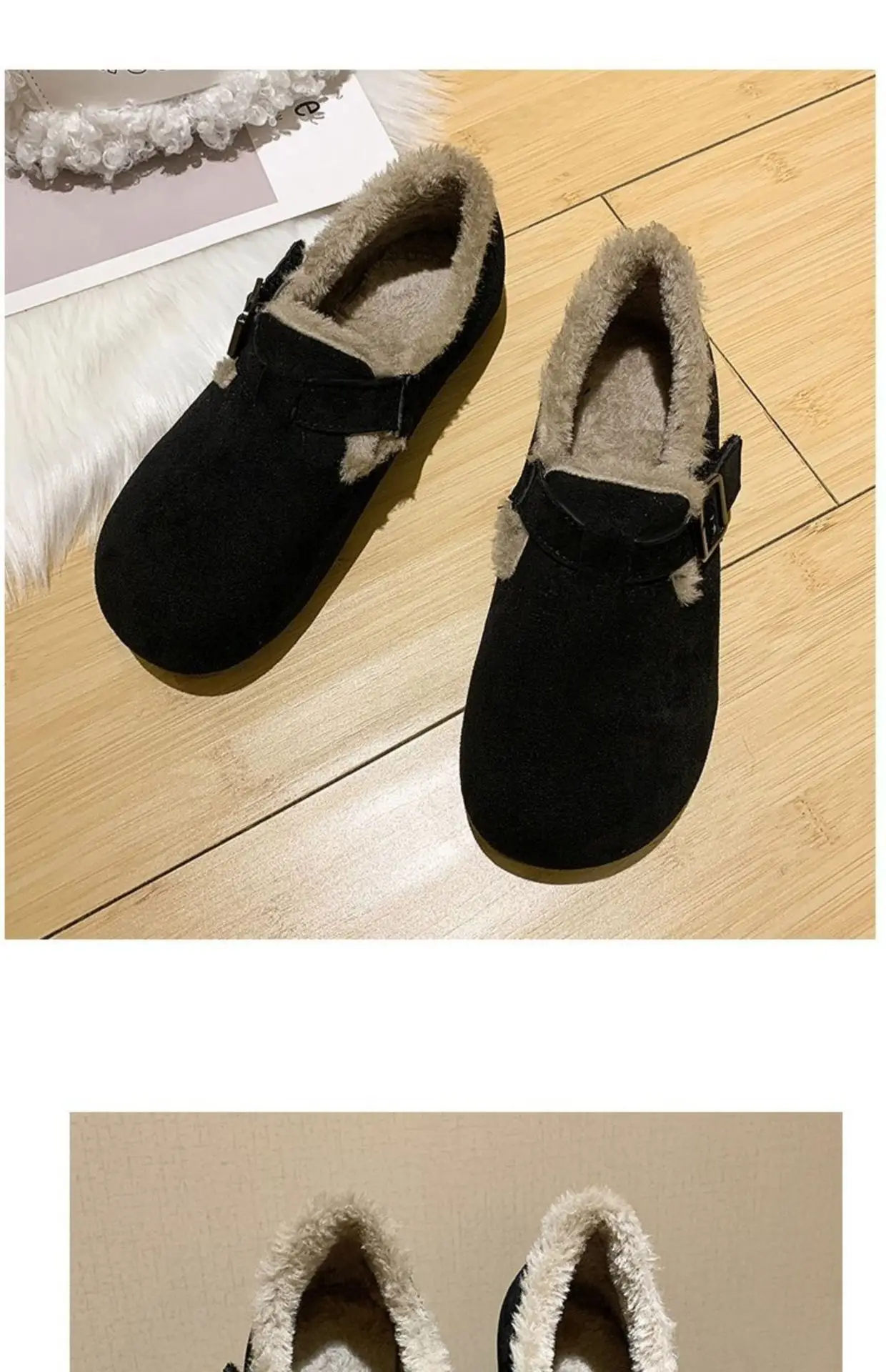 Women Fleece Lined Short Snow Boots Brown Winter — feature 33