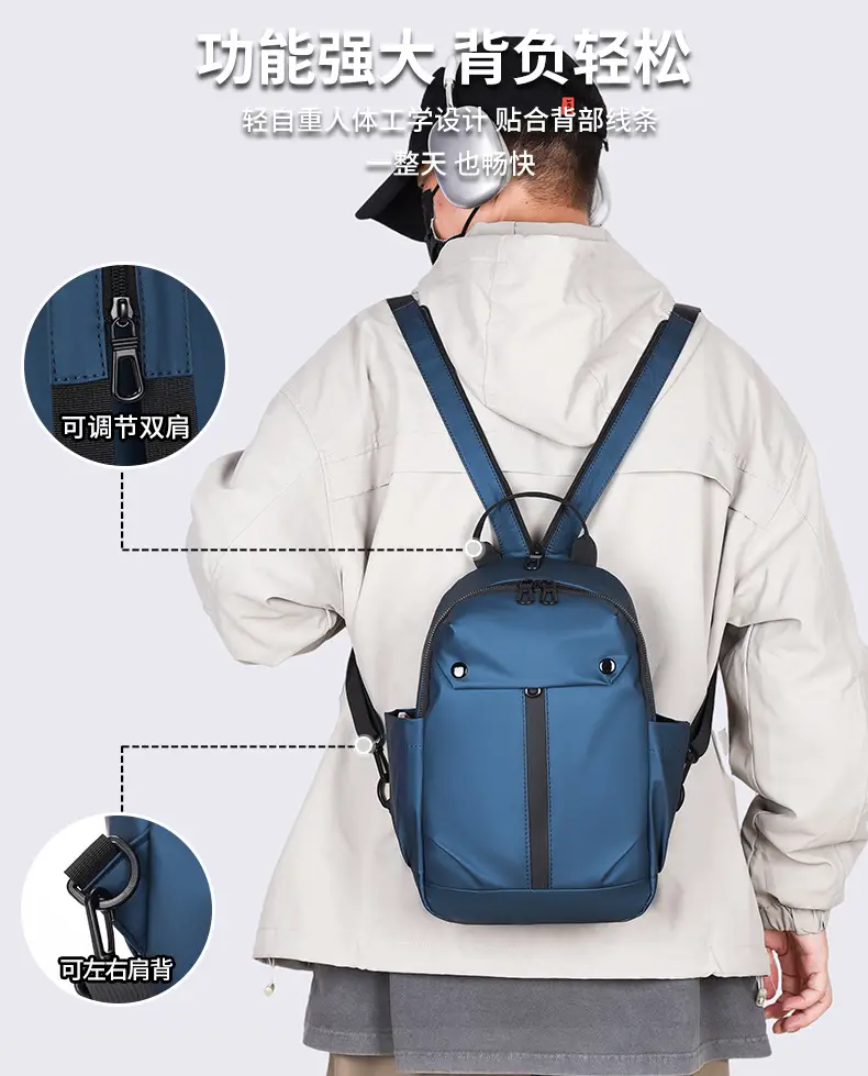 Blue Waterproof Multi-use Backpack for Students and Business Use — feature 5