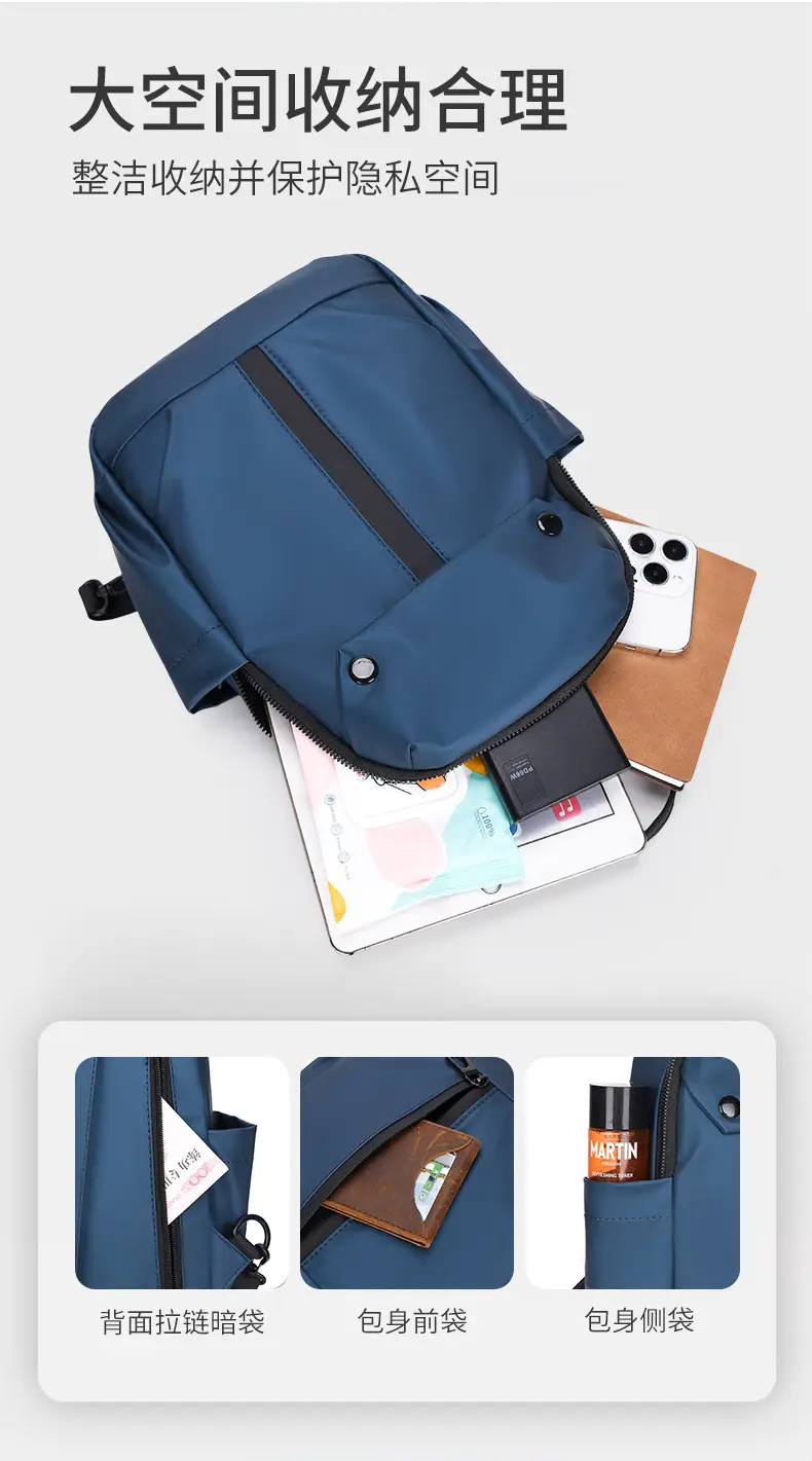 Blue Waterproof Multi-use Backpack for Students and Business Use — feature 8