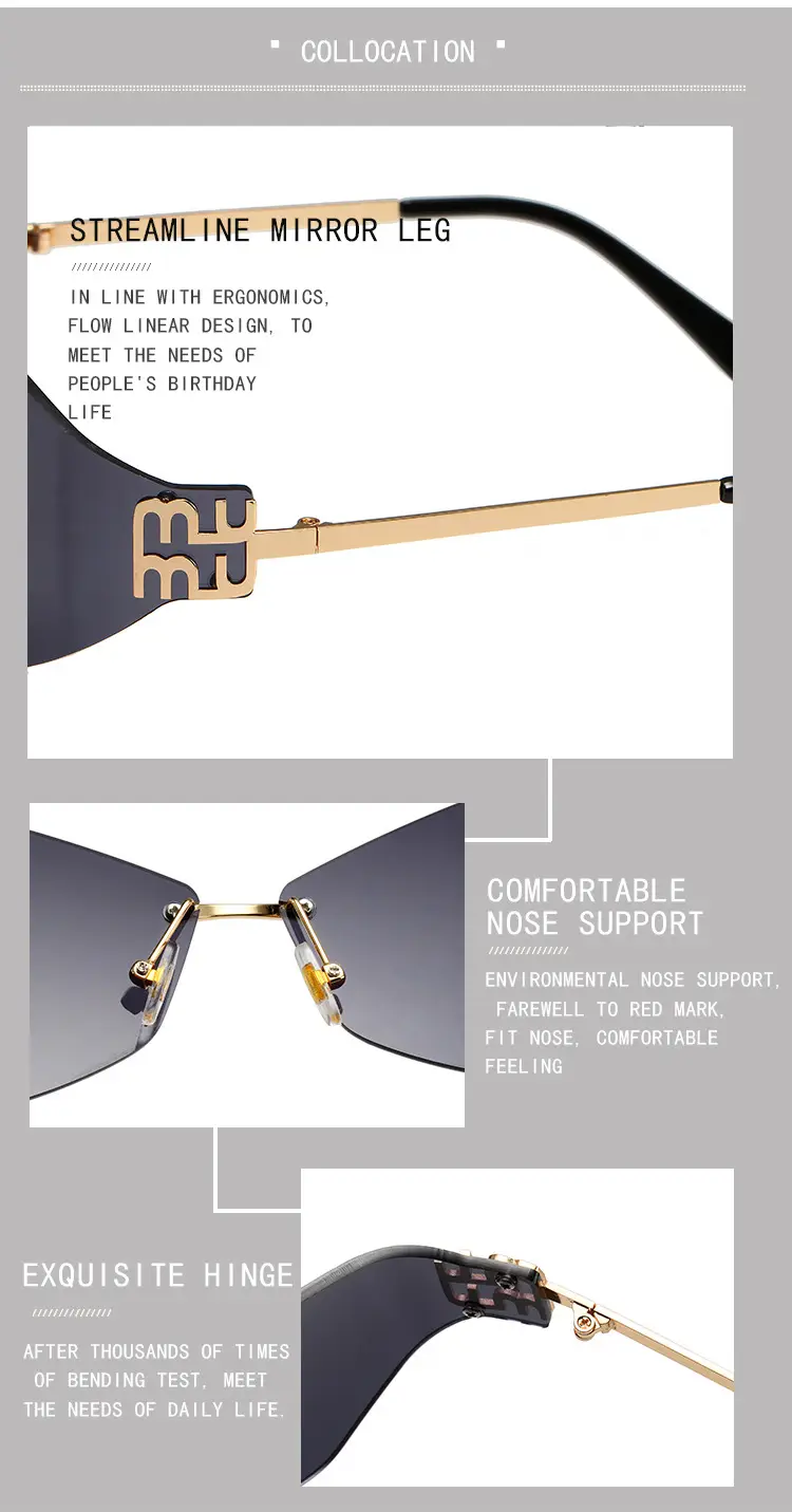 New Metal Frame Sunglasses for Women & Teens β feature 12