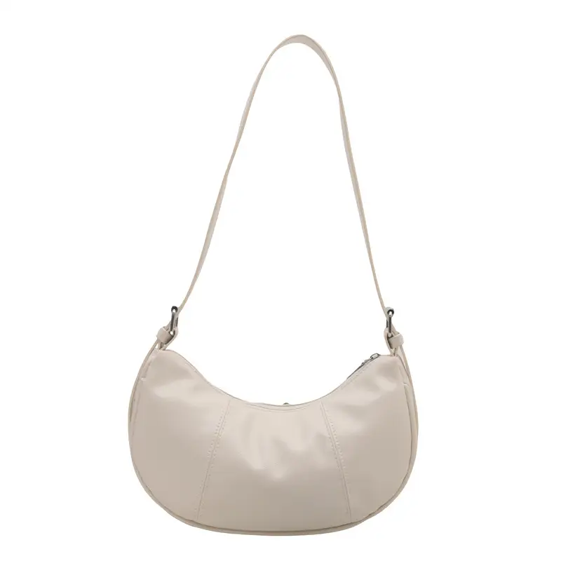 White Underarm Crescent Bag 2024 Autumn - Image 9