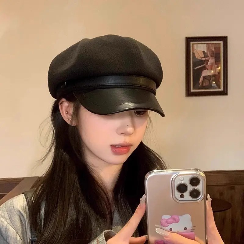 Women British Retro Beret Octagonal Cap 2026 - Image 8