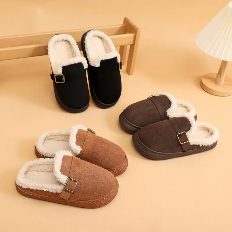 Women's Snow Boots 2026 Autumn and Winter New Korean Fashion Slip-On Shoes Round-Toe Flat Cotton Shoes Women's Loafers - Image 3