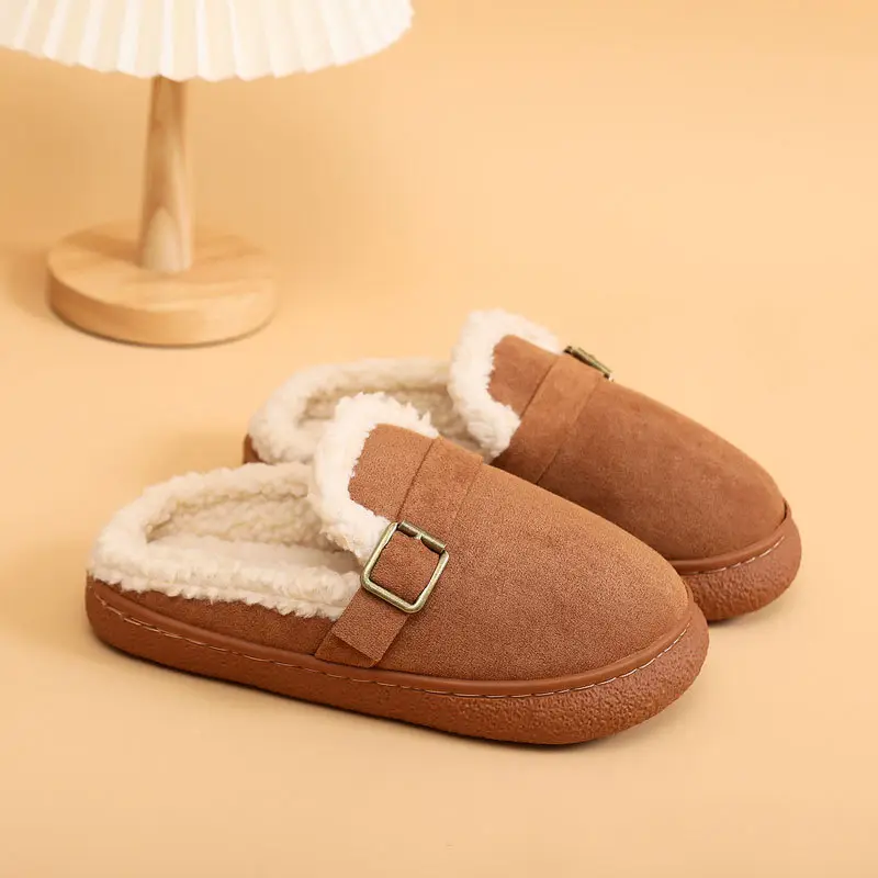 Women's Snow Boots 2026 Autumn and Winter New Korean Fashion Slip-On Shoes Round-Toe Flat Cotton Shoes Women's Loafers - Image 5