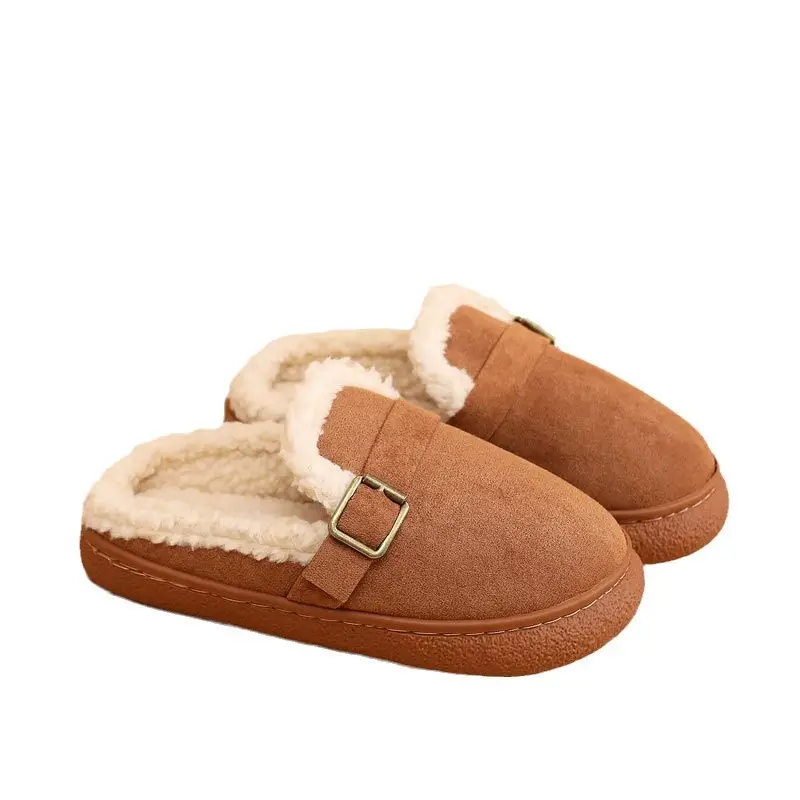 Women's Snow Boots 2026 Autumn and Winter New Korean Fashion Slip-On Shoes Round-Toe Flat Cotton Shoes Women's Loafers - Image 6