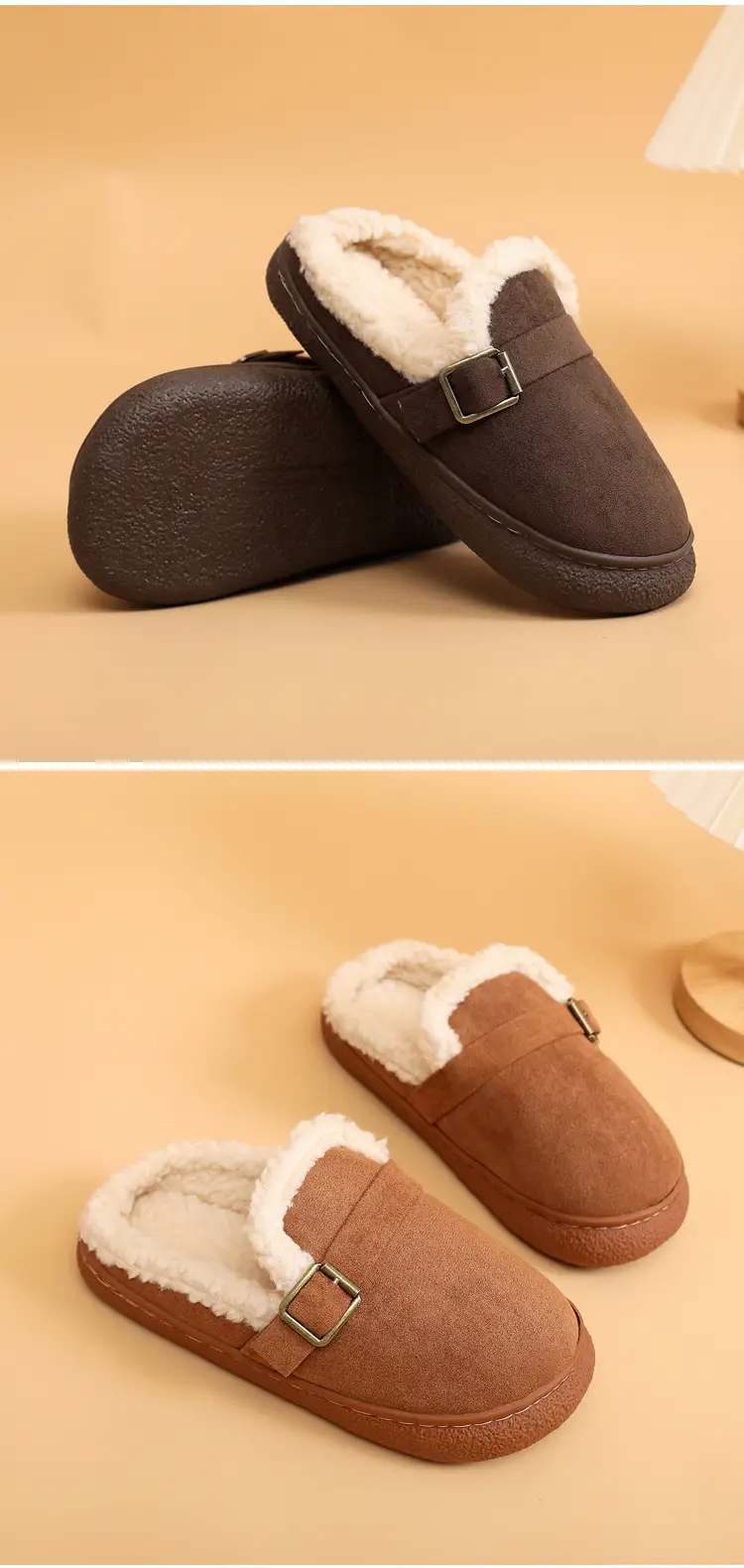 Women's Snow Boots 2026 Autumn and Winter New Korean Fashion Slip-On Shoes Round-Toe Flat Cotton Shoes Women's Loafers — feature 10