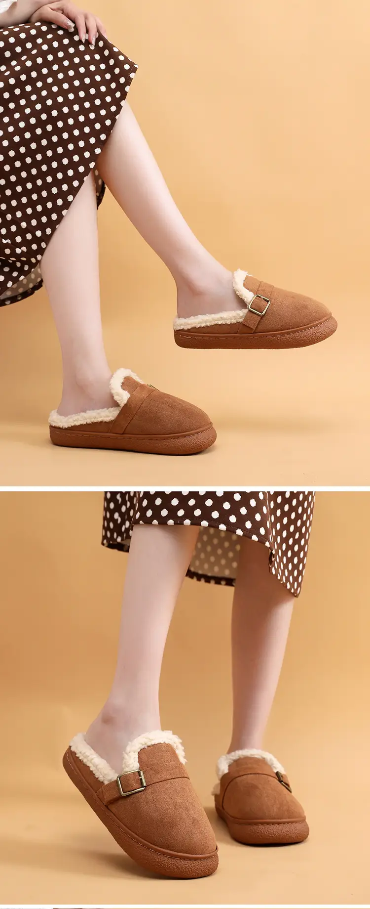Women's Snow Boots 2026 Autumn and Winter New Korean Fashion Slip-On Shoes Round-Toe Flat Cotton Shoes Women's Loafers — feature 12