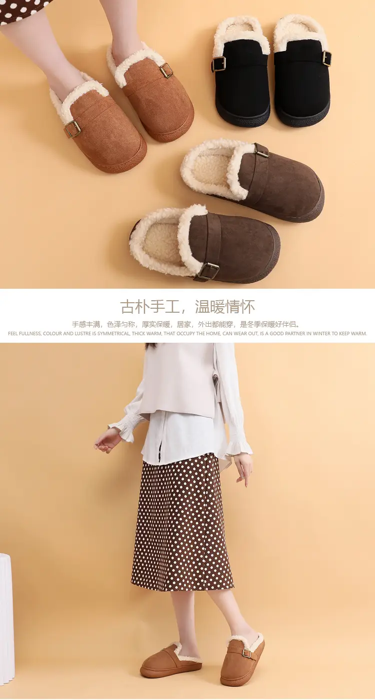 Women's Snow Boots 2026 Autumn and Winter New Korean Fashion Slip-On Shoes Round-Toe Flat Cotton Shoes Women's Loafers — feature 7