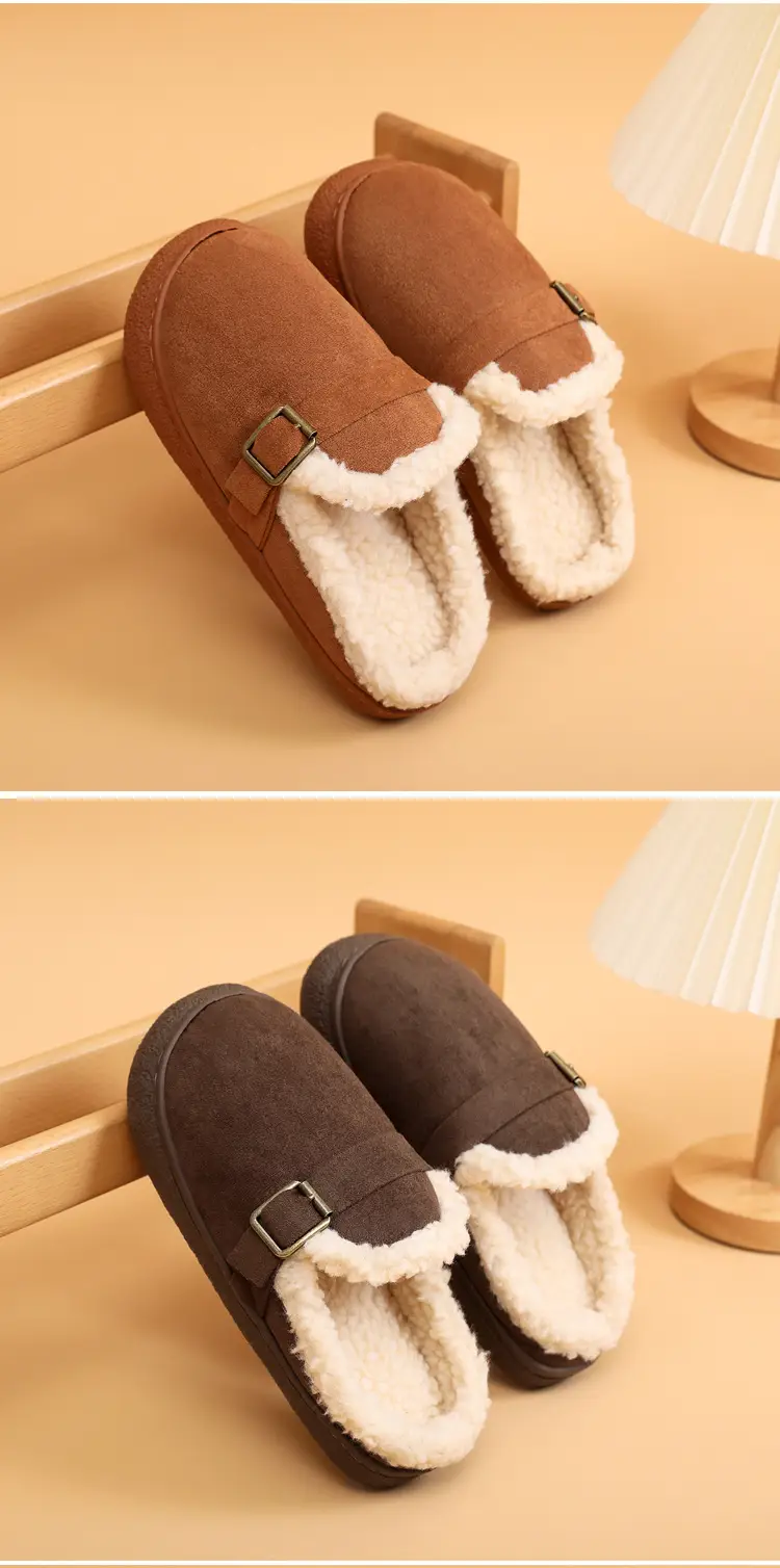 Women's Snow Boots 2026 Autumn and Winter New Korean Fashion Slip-On Shoes Round-Toe Flat Cotton Shoes Women's Loafers — feature 8
