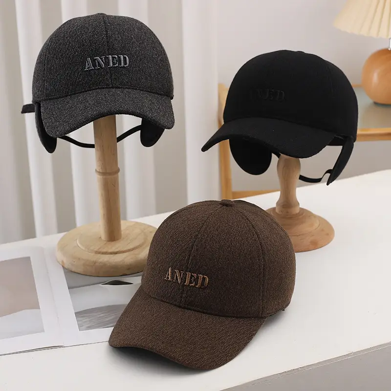 Winter Fleece Lined Men's Black Cap Warm Cold Windproof - Image 6