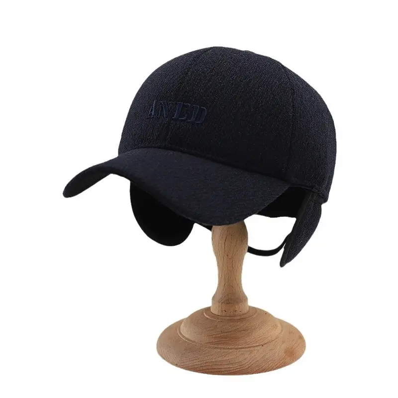 Winter Fleece Lined Men's Black Cap Warm Cold Windproof - Image 8
