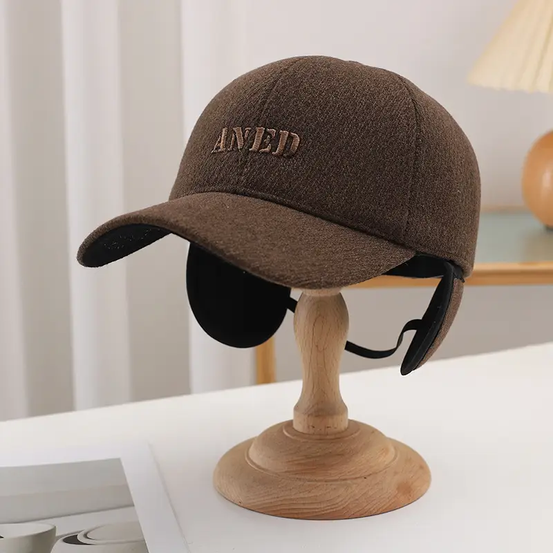 Winter Fleece Lined Men's Black Cap Warm Cold Windproof - Image 2