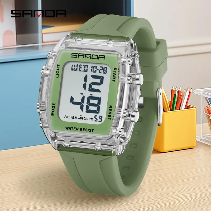 Sanda Waterproof Digital Watch for Men Women 7:18 8:26 - Image 30