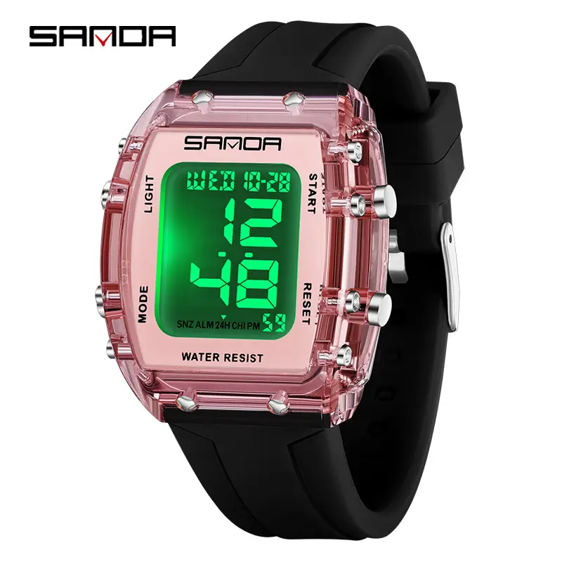 Sanda Waterproof Digital Watch for Men Women 7:18 8:26 - Image 2