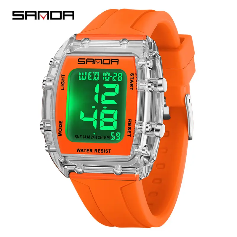 Sanda Waterproof Digital Watch for Men Women 7:18 8:26 - Image 4
