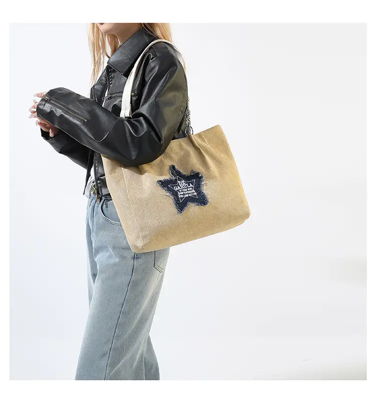 Women's Brown Star Embroidered Shoulder Bag 2024 — feature 16