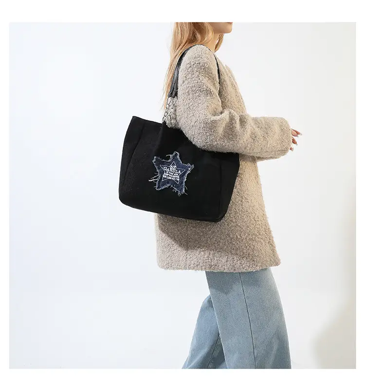 Women's Brown Star Embroidered Shoulder Bag 2024 — feature 18