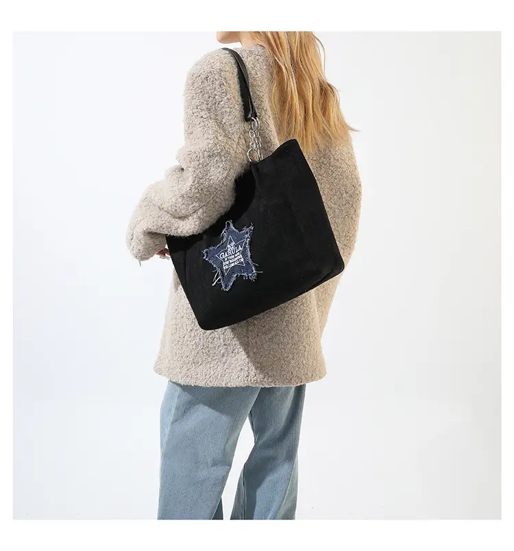 Women's Brown Star Embroidered Shoulder Bag 2024 — feature 19