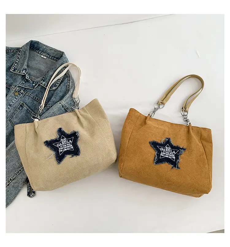 Women's Brown Star Embroidered Shoulder Bag 2024 — feature 28