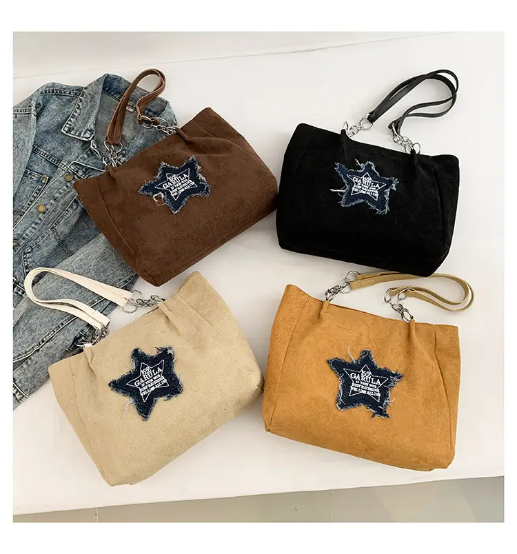 Women's Brown Star Embroidered Shoulder Bag 2024 — feature 29