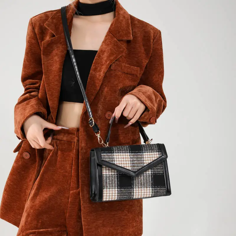 Small Square Plaid Crossbody Bag for Women 2024 - Image 8