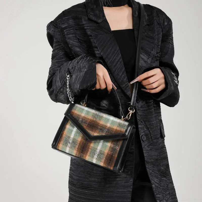 Small Square Plaid Crossbody Bag for Women 2024 - Image 9