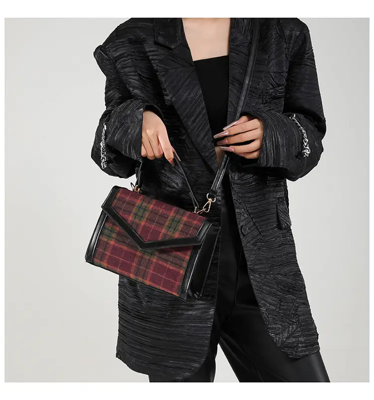 Small Square Plaid Crossbody Bag for Women 2024 — feature 20