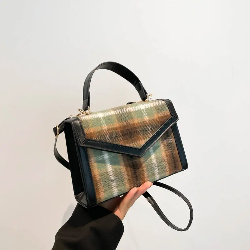 Small Square Plaid Crossbody Bag for Women 2024 - Image 5