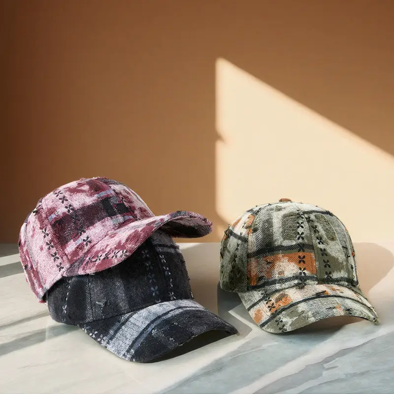 New Spring & Fall Plaid Suede Baseball Cap for Women - Image 5