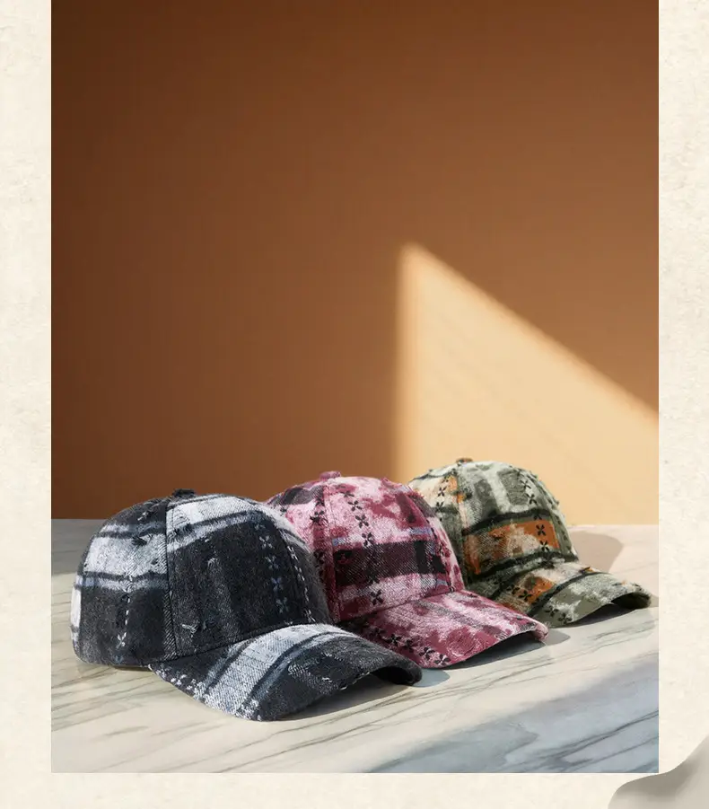 New Spring & Fall Plaid Suede Baseball Cap for Women — feature 15