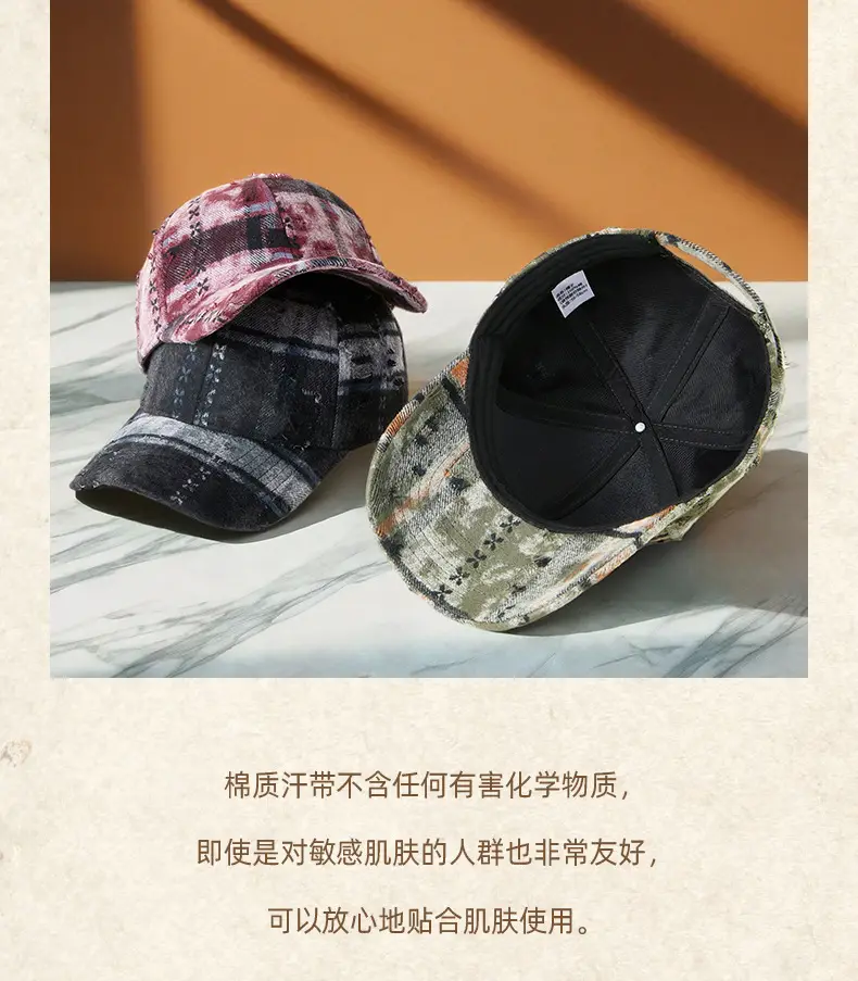 New Spring & Fall Plaid Suede Baseball Cap for Women — feature 18
