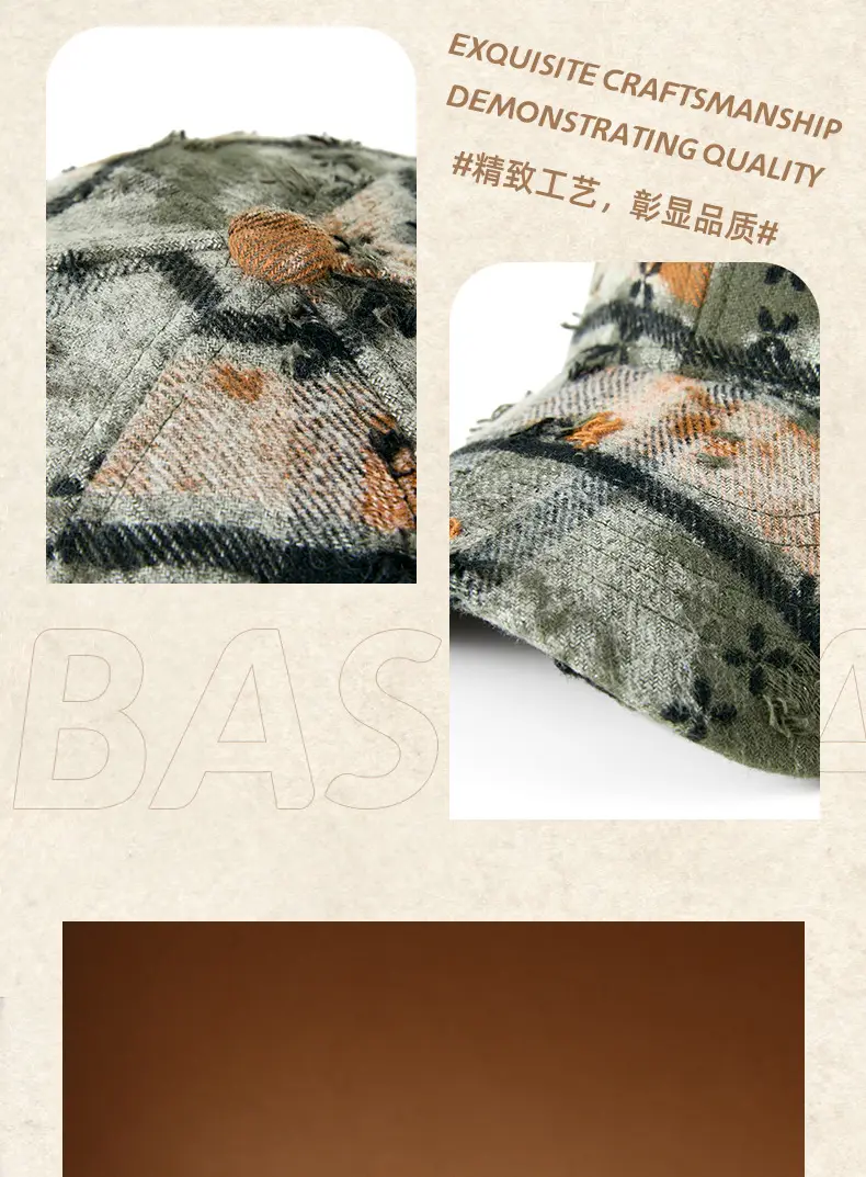 New Spring & Fall Plaid Suede Baseball Cap for Women — feature 20
