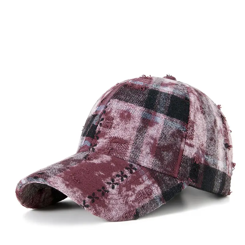 New Spring & Fall Plaid Suede Baseball Cap for Women - Image 2