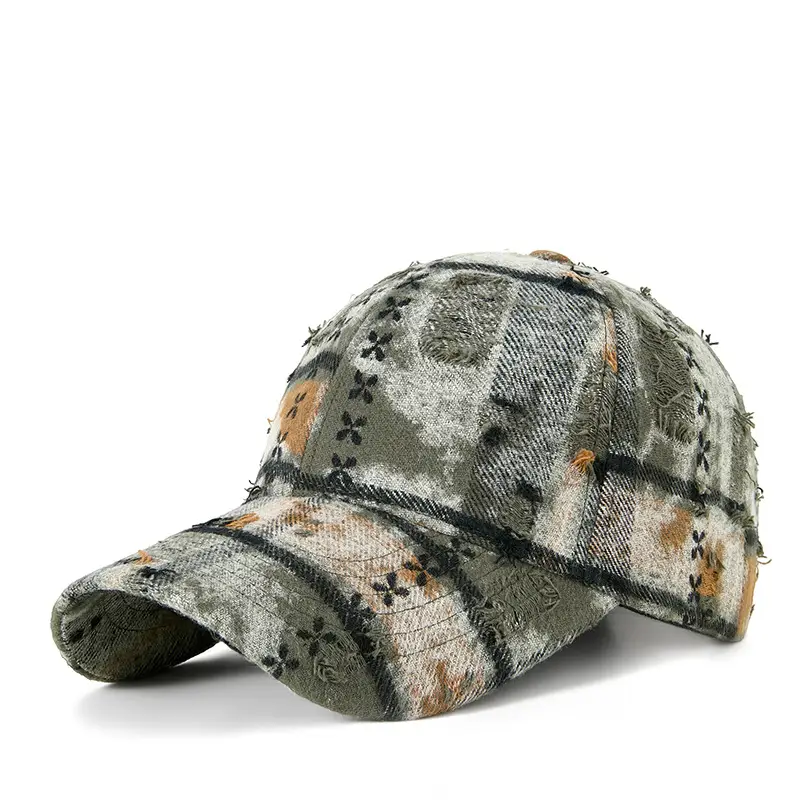 New Spring & Fall Plaid Suede Baseball Cap for Women - Image 3