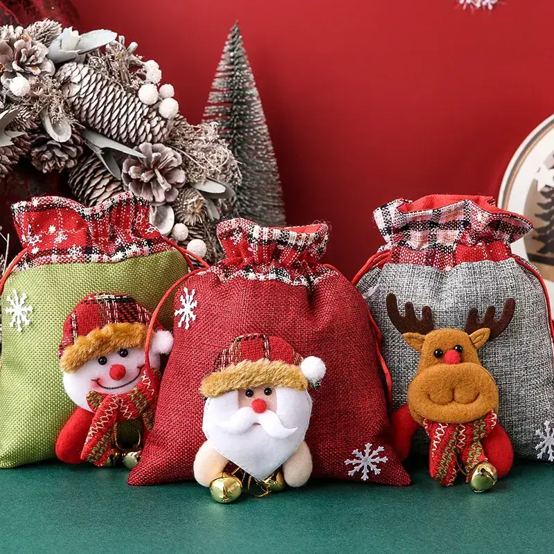 Christmas Eve Hand Gift Bag with Moose Design