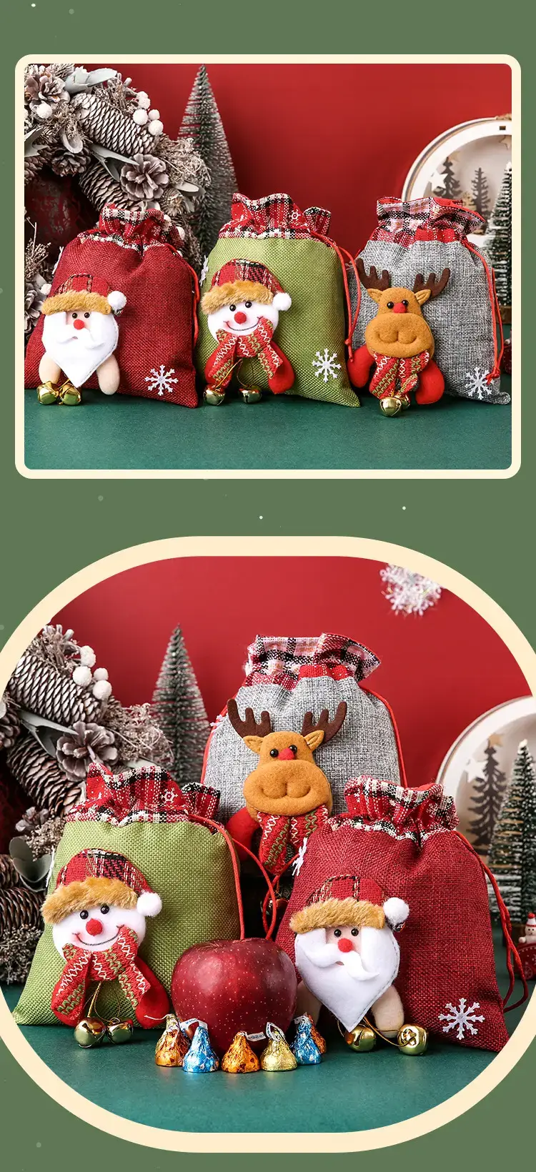 Christmas Eve Hand Gift Bag with Moose Design — feature 13
